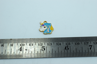 Blue Unicorn Enamel Charm (10 Pcs)