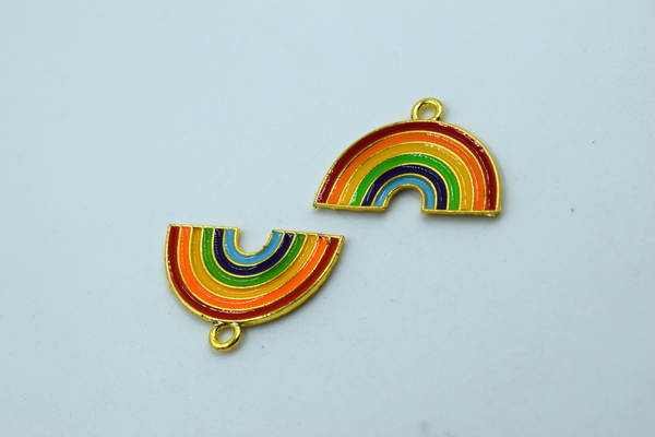 Rainbow Enamel Charm (10 Pc)