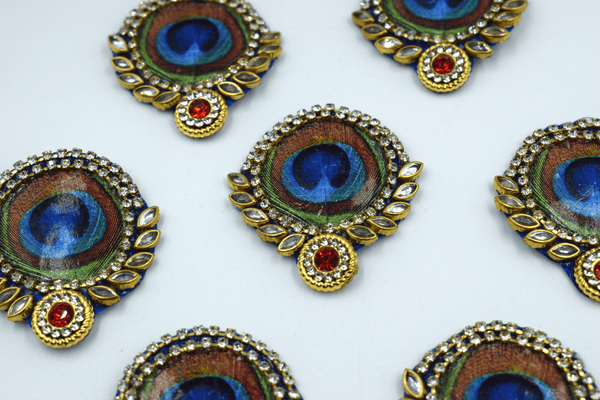 Morpankh buti with kundan stones(Pack of 5 pcs)