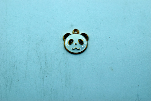 Cute Panda Face Enamel Charm (10 Pc)