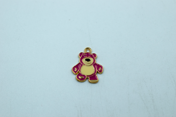 Cute Teddy Bear Enamel Charm (10 Pcs)