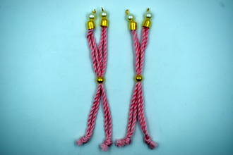 Dark Pink Cotton Dori For Rakhi (10 Pcs)