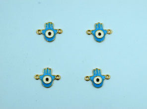 Hamsa Hand Sky Blue Color Rakhi pendant (Pack of 12)