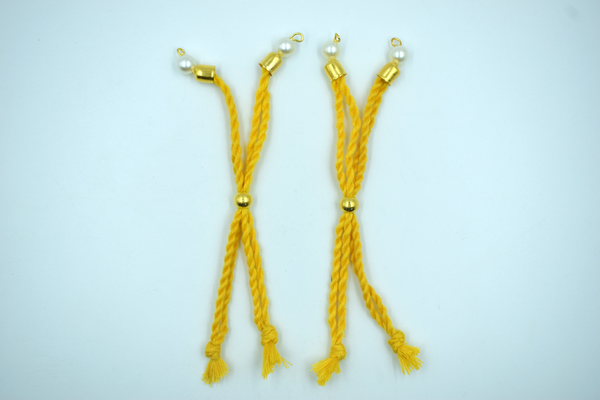 Bright Yellow Cotton Dori For Rakhi (10 Pcs)