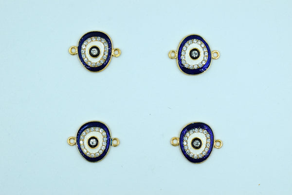 Stone Studded Oval Navy blue Rakhi pendant (Pack of 12)