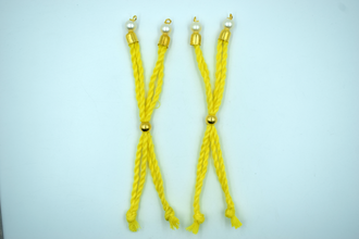 Lemon Yellow Cotton Dori For Rakhi (10 Pcs)