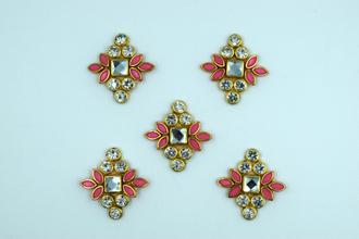 Baby pink color kundan buti(10 pc)