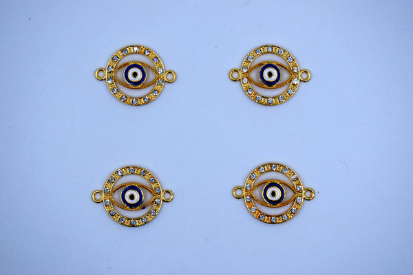 Stone Studded Circle Evil Eye Rakhi pendant (Pack of 12)