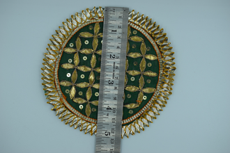 Dark Green color Jaal Gota Patch 5 inch (5 Pc)