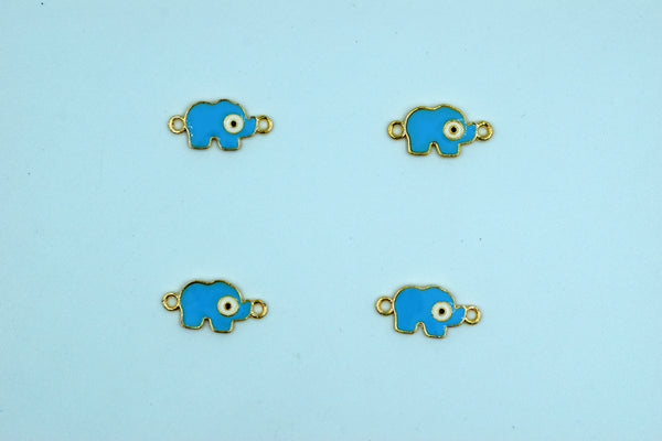 Sky Blue Evil Eye Elephant Rakhi pendant (Pack of 12)