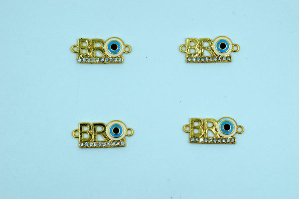 Bro With White Evil Eye Rakhi pendant (Pack of 12)