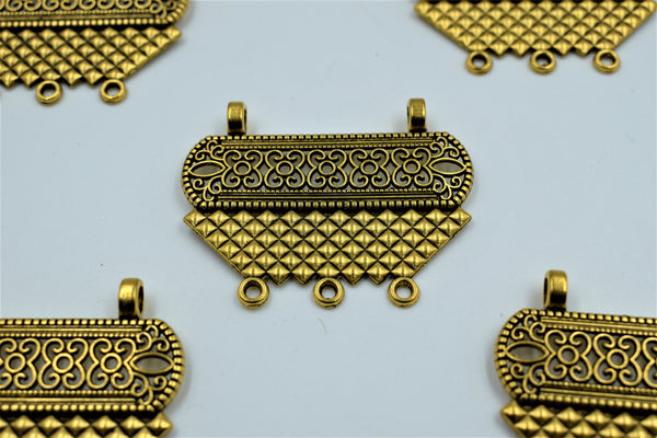 Golden Color Oxidised Metal Pendant