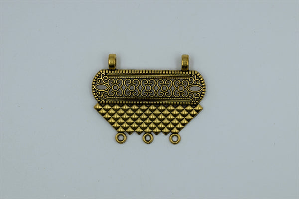 Golden Color Oxidised Metal Pendant