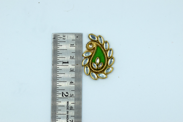 Light Green Kundan Ambiya Buti For Decoration(Pack of 10 Pcs)