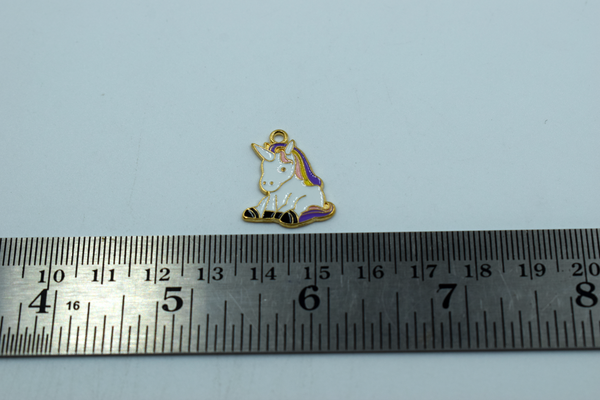Rainbow Colors Unicorn Charm (10 Pcs)