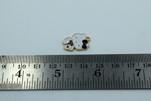 Black and White Hello Kitty Charm (10 Pcs)