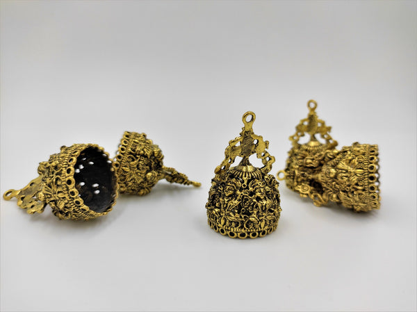 Big Size Alloy Golden Jhumka Base For Temple Jewelry(100 gm)