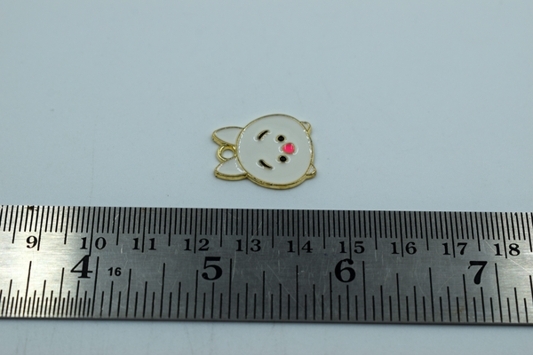 Cute Bunny Enamel Charm (10 Pcs)