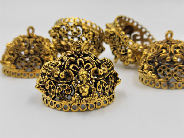 Big Size Alloy Golden Jhumka Base For Temple Jewelry(100 gm)