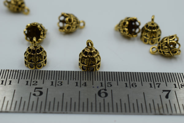 Small Size Alloy Golden Jhumka Base (100 gm)