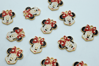 Cute Little Minnie Mouse Enamel Charm (10 Pc)