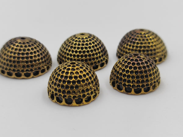 Small Size Alloy Golden Jhumka Base With Unique Texture (100 gm)