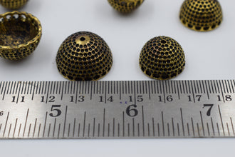 Small Size Alloy Golden Jhumka Base With Unique Texture (100 gm)