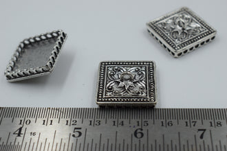 Unique Square Silver Oxidised Jhumka Base (100 gm)