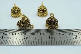 Small Size Alloy Golden Jhumka Base With Beautiful Design (100 gm)