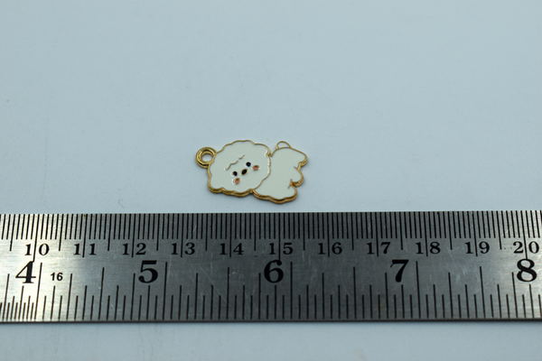 Cute Dog Enamel Charm (10 Pcs)
