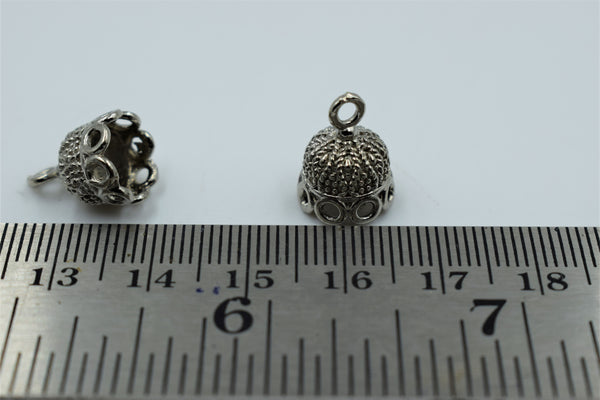 Small Size Round Silver Oxidised Jhumka Base (100 gm)