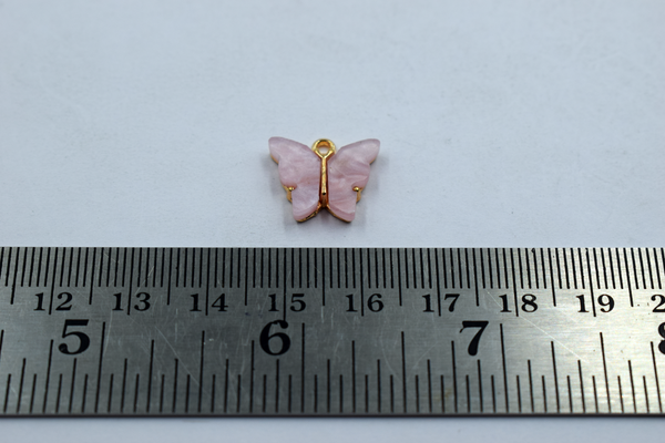 Baby Pink Butterfly Charm (10 Pcs)
