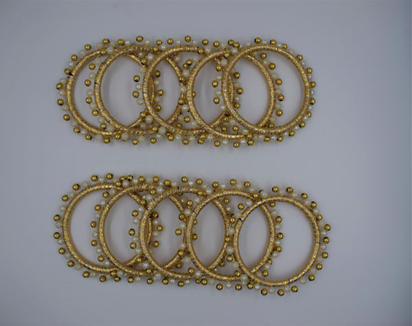 3 inch Round Moti Ring For Decoration Golden Color (10 Pc Pack)