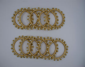 3 inch Round Moti Ring For Decoration Golden Color (10 Pc Pack)