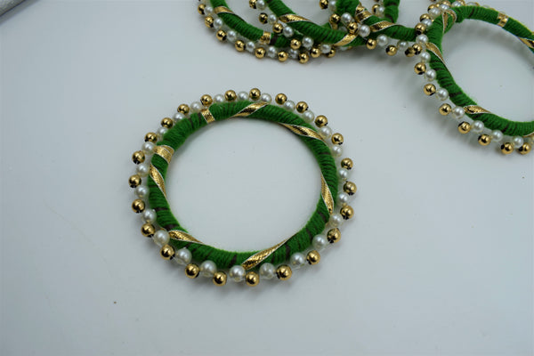 3 inch Round Moti Ring For Decoration Green Color (10 Pc Pack)