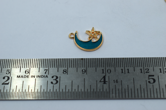 Moon Star Enamel Charm (10 Pcs)