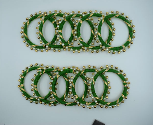 3 inch Round Moti Ring For Decoration Green Color (10 Pc Pack)