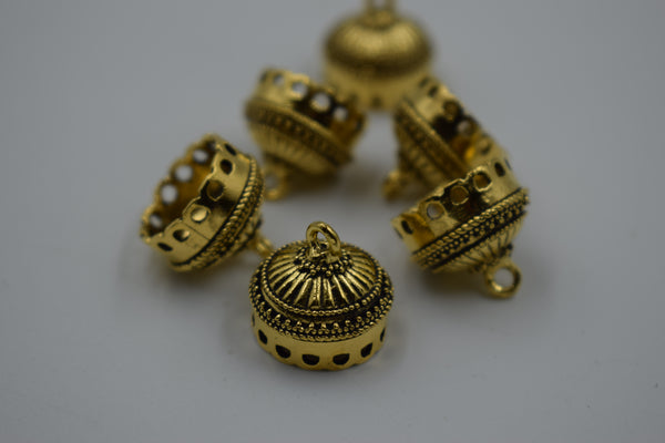Medium Size Alloy Golden Jhumka Base (100 gm)