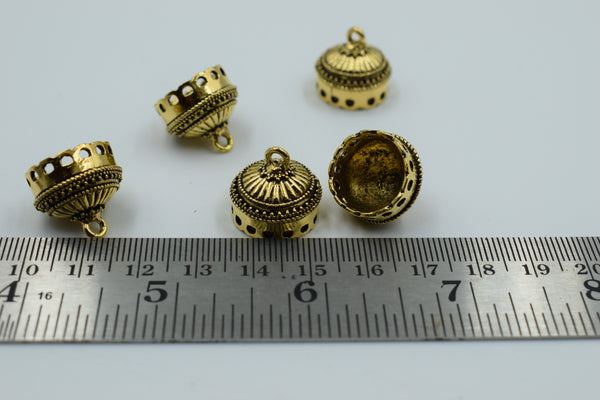 Medium Size Alloy Golden Jhumka Base (100 gm)
