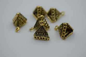 Small Size Triangle Alloy Golden Jhumka Base (100 gm)