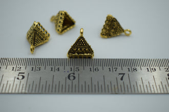 Small Size Triangle Alloy Golden Jhumka Base (100 gm)