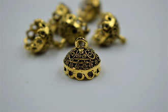 Small Size Alloy Golden Jhumka Base With Fine Detailing (100 gm)