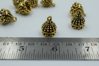 Small Size Alloy Golden Jhumka Base With Beautiful Texture