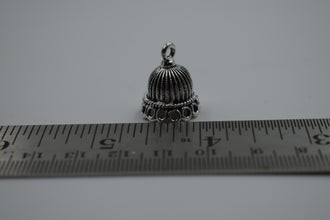 Small Size Alloy Silver Jhumka Base With Fine Texture (100 gm)