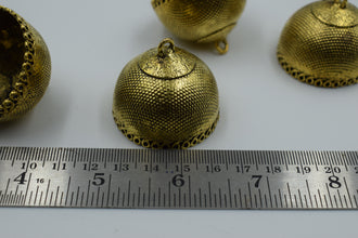Big Size Alloy Golden Jhumka Base With Beautiful Texture