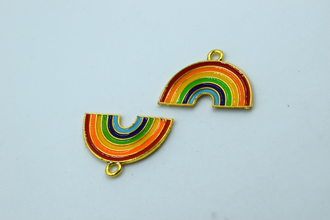 Rainbow Enamel Charm (10 Pc)