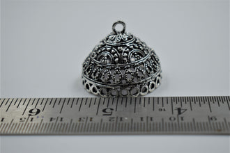 Big Size Alloy Silver Jhumka Base With Beautiful Design (100 gm)