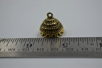 Medium Size Alloy Golden Jhumka Base With Beautiful Detailing (100 gm)