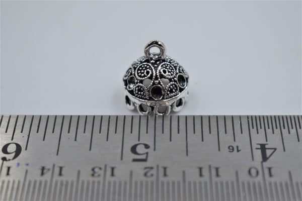 Small Size Alloy Silver Jhumka Base With Fine Detailing (100 gm)