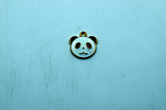 Cute Panda Face Enamel Charm (10 Pc)